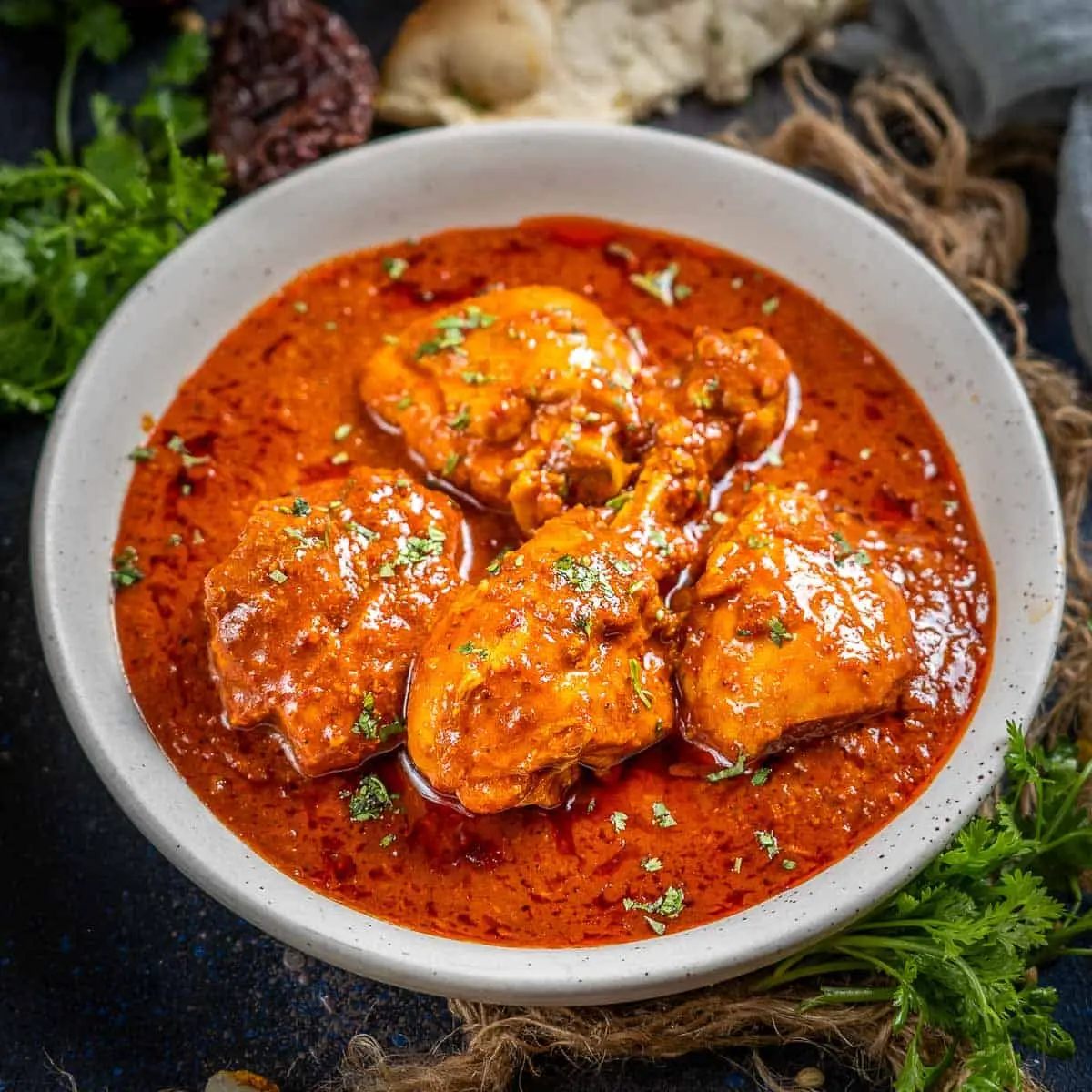Authentic Chicken Vindaloo - Spicy Halal Indian Curry at Taste of India Express Sherwood Park